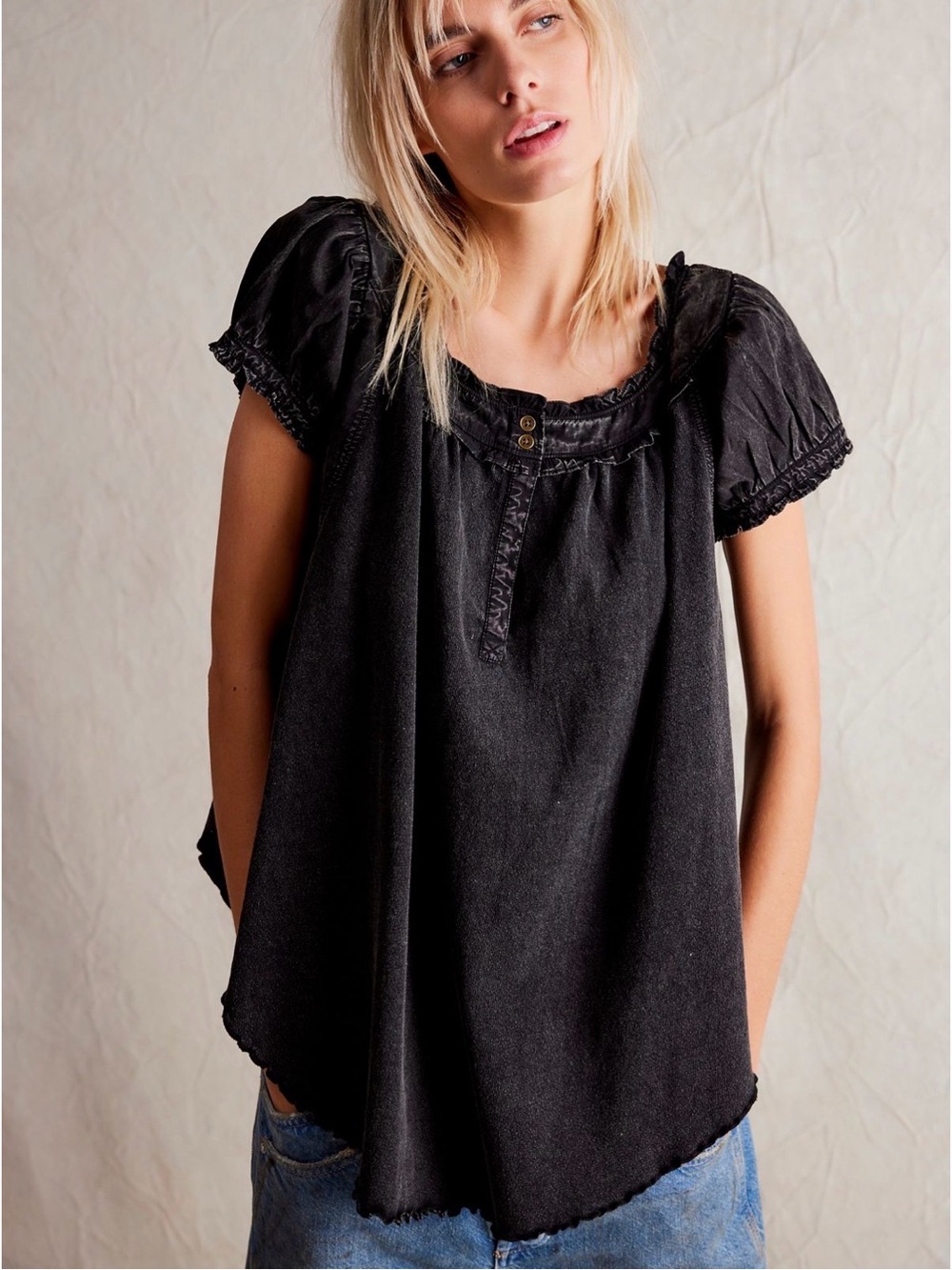 Free People Muse Tunic Black